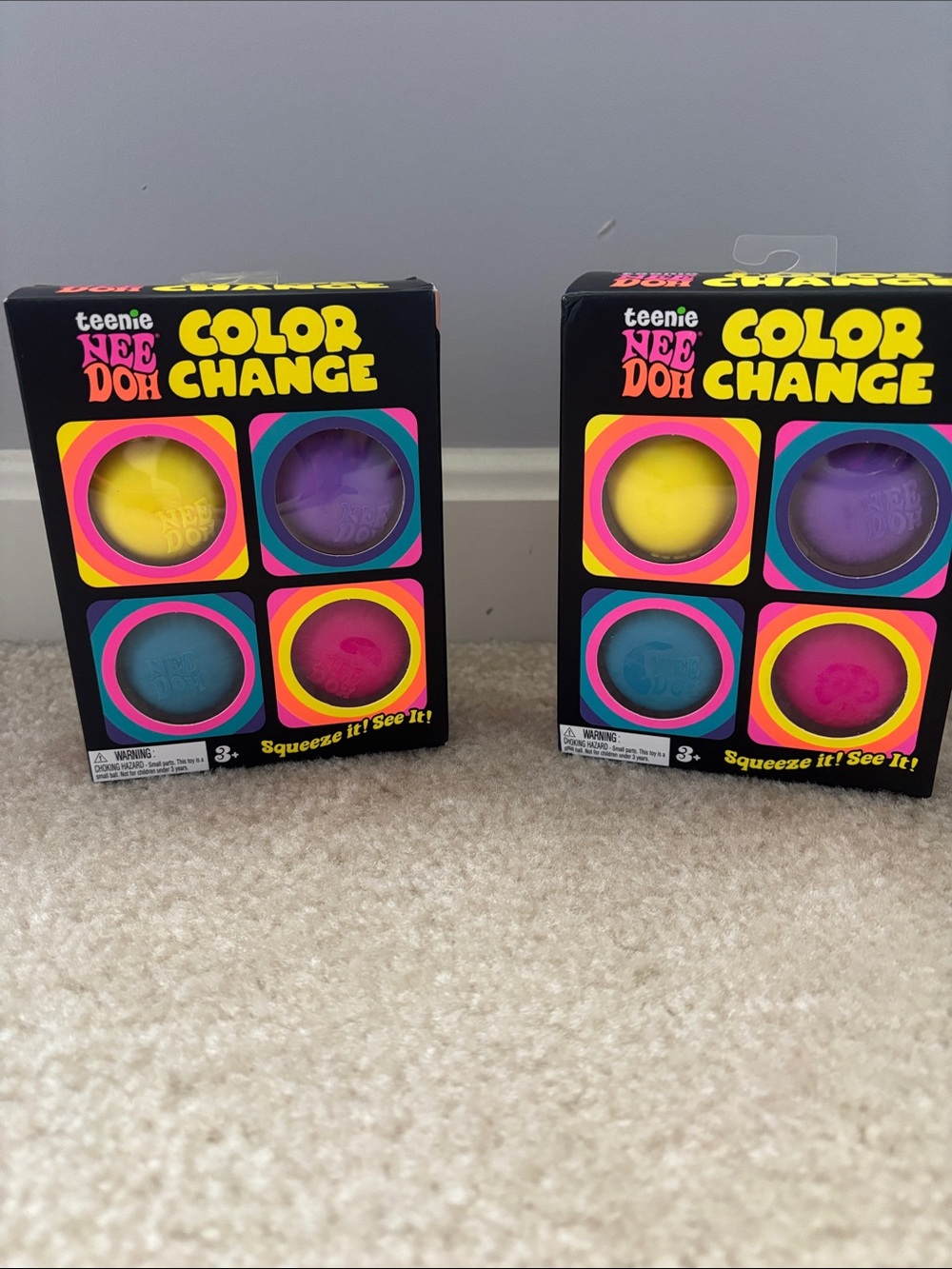 teenie NEE DOH Color Change- Yellow, Purple, Blue, Pink - 2 boxs